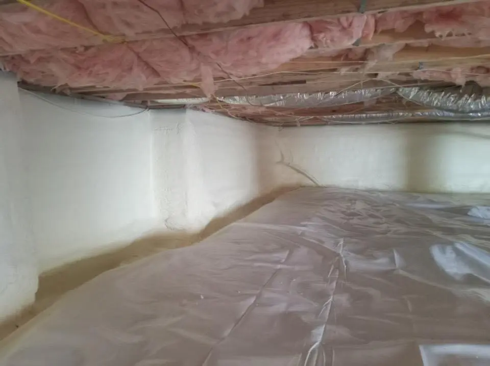 Crawl space encapsulation with closed-cell spray foam for Roof Waterproofing in Auburn